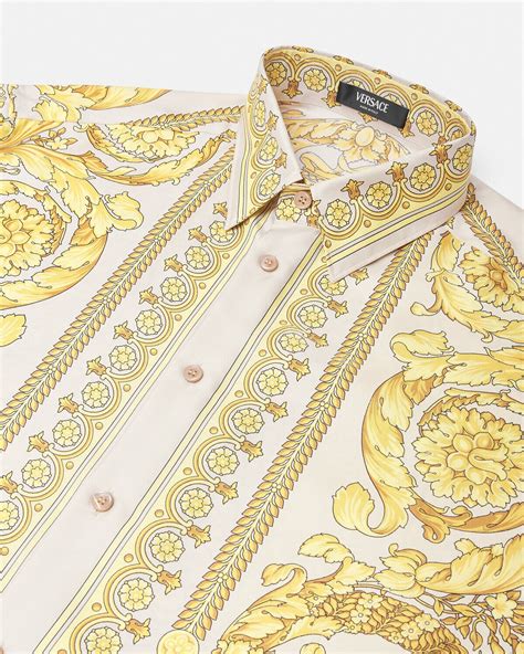 versace barocco printed shirt|Versace barocco silk shirt.